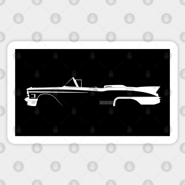 Cadillac Eldorado Biarritz (1958) Silhouette Sticker by Car-Silhouettes